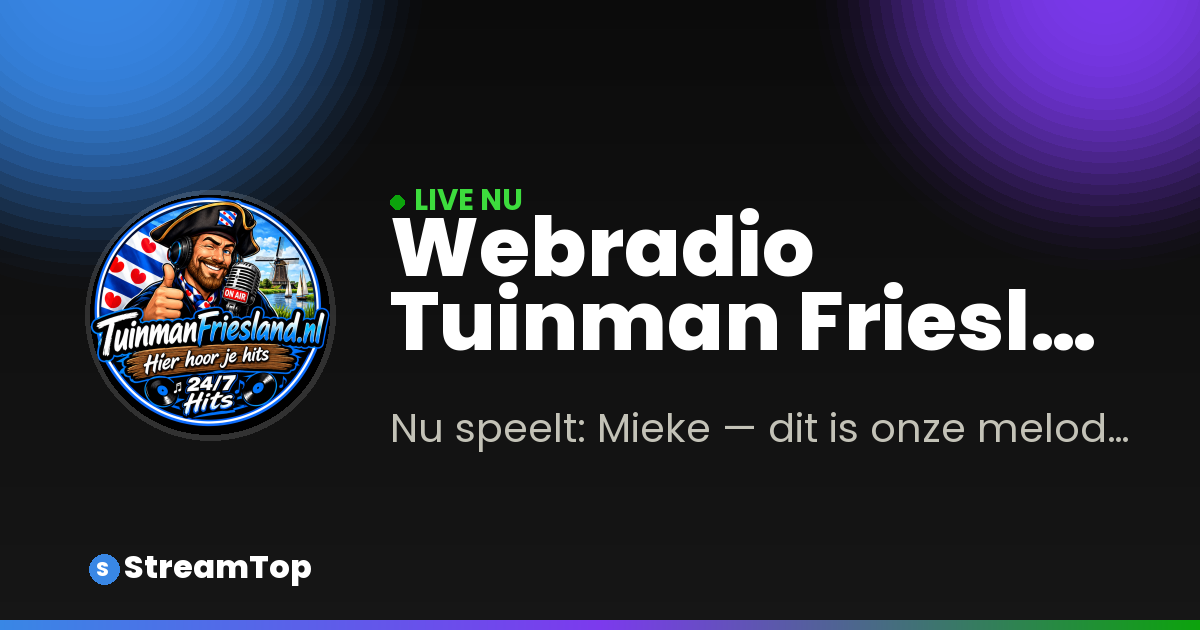 Teilen-Bild von Webradio Tuinman Friesland